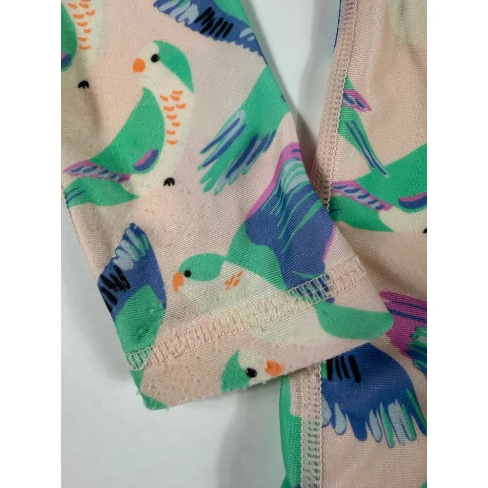 Tea Collection Bird Print Long Sleeve Rash Guard Swim Set Size 3